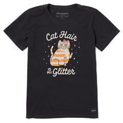 Women's Cat Hair is My Glitter Short Sleeve Tee