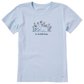 Women's It's the Little Things Butterfly Dog Short Sleeve Crusher Tee