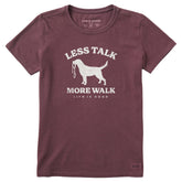 Women's Less Talk More Walk Short Sleeve Tee