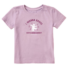 Toddler I Wanna Dance with Some Bunny Short Sleeve Crusher Tee