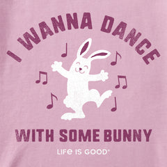 Toddler I Wanna Dance with Some Bunny Short Sleeve Crusher Tee