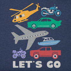 Toddler Let's Go Vehicles Short Sleeve Crusher Tee