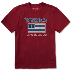 Men's Merica Flag Short Sleeve Crusher Tee
