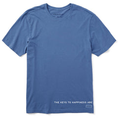 Men's Keys to Happiness Wrap Short Sleeve Crusher Tee