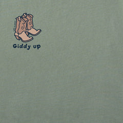 Men's Giddy Up Little Boots Short Sleeve Crusher Tee