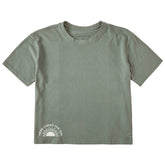Women's Here Comes the Sunrise Short Sleeve Crusher Boxy Tee