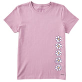 Women's Daisy Vertical Chain Short Sleeve Crusher Tee