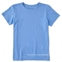 Women's Keys to Happiness Wrap Short Sleeve Crusher Tee