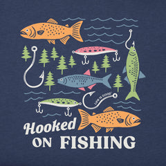 Men's Hooked on Fishing Short Sleeve Crusher-LITE Slim Fit Tee
