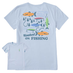 Women's Hooked on Fishing Short Sleeve Crusher Tee