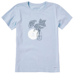 Women's Hydrangea Sunset Short Sleeve Crusher Tee