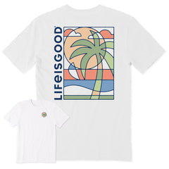 Men's Abstract Beach Short Sleeve Crusher Tee
