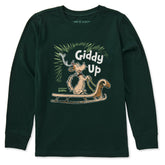 Kids Giddy Up Max Long Sleeve Crusher Tee