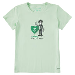 Women's Let Love Grow Scissor Jake Short Sleeve Crusher Tee