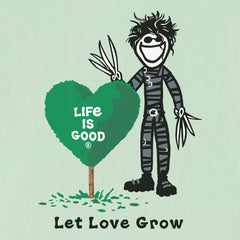 Women's Let Love Grow Scissor Jake Short Sleeve Crusher Tee