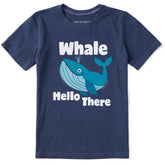 Kids Whale Hello There Spout Short Sleeve Crusher Tee