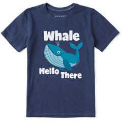 Kids Whale Hello There Spout Short Sleeve Crusher Tee