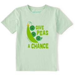 Kids Give Peas a Chance Short Sleeve Crusher Tee