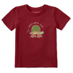 Toddler Slow Your Roll Turtle Short Sleeve Crusher Tee