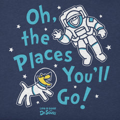 Kids Oh the Places You'll Go Space Short Sleeve Crusher Tee