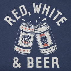 Men's Red White and Beer Short Sleeve Tee