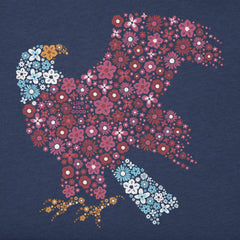 Women's Floral Bald Eagle Short Sleeve Tee