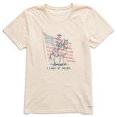 Women's I Like It Here Cowboy Short Sleeve Crusher Tee