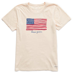 Women's Home Grown Flag Short Sleeve Crusher Tee