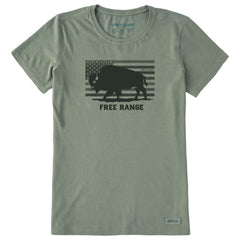 Women's Free Range Buffalo Short Sleeve Crusher Tee