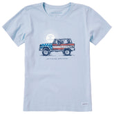 Women's Land of the Free, Home of My Dog Short Sleeve Crusher Tee