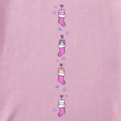 Kids Merry Catmas Stocking Long Sleeve Crusher Tee