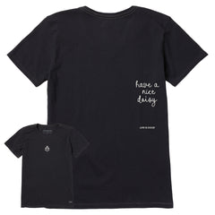 Women's Have a Nice Daisy Message Short Sleeve Crusher Tee