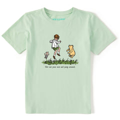 Kids Get Out Your Seat and Jump Around Short Sleeve Crusher Tee