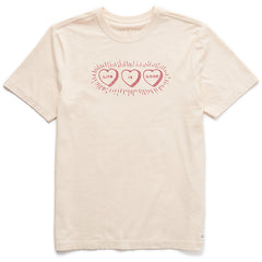Men's Three LIG Hearts Short Sleeve Crusher Tee