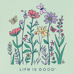 Kids Life is Good Butterfly Garden Short Sleeve Crusher Tee