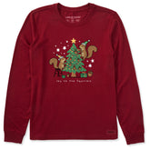 Women's Joy to the Squirrels Long Sleeve Crusher Tee