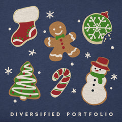 Women's Diversified Portfolio Xmas Cookies Long Sleeve Crusher Tee