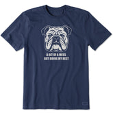Men's Bert's Bit of a Mess Bulldog Short Sleeve Crusher Tee