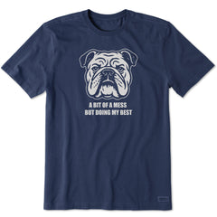 Men's Bert's Bit of a Mess Bulldog Short Sleeve Crusher Tee