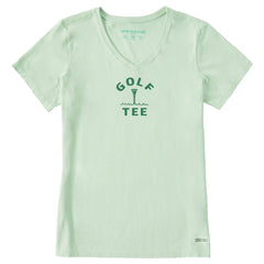 Women's Golf Tee Short Sleeve Crusher Vee