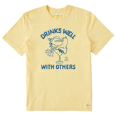 Men's Drinks Well with Others Seagull Martini Short Sleeve Tee