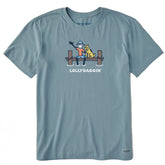 Men's Lollygaggin' Jake & Rocket Dock Short Sleeve Crusher Tee