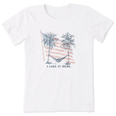 Women's I Like It Here Flag Hammock Short Sleeve Tee