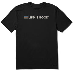 Men's LIG Color Small Stripes Short Sleeve Crusher Tee