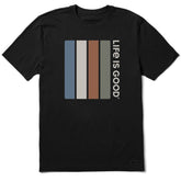 Men's LIG Color Vertical Stripes Short Sleeve Crusher Tee