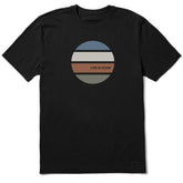 Men's LIG Color Circle Stripes Short Sleeve Crusher Tee