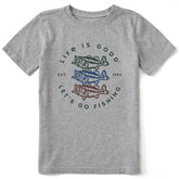 Kids Let's Go Fishing Short Sleeve Crusher Tee