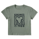 Women's Kindness is Free Heart Crusher-LITE Shrunken Tee