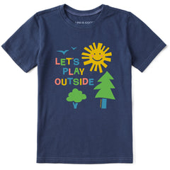 Kids Let's Play Outside Short Sleeve Crusher Tee