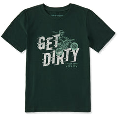 Kids Get Dirty Motorbike Short Sleeve Crusher Tee